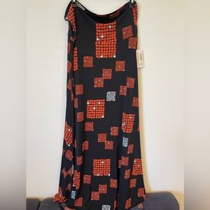 Lula roe black maxi skirt size XL